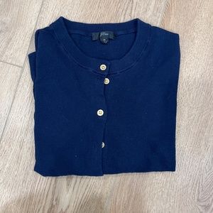 J.Crew navy button down sweater